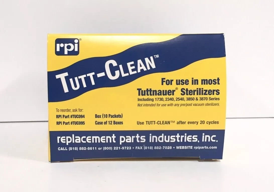 RPI Tutt-Clean All Sterilizers Autoclave Disinfectant / Cleaner 10/pk