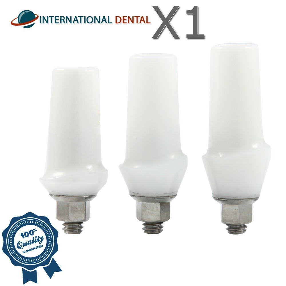 Zirconia Anatomic Straight Titanium Base Prosthetic Dental Fixture Int Hex