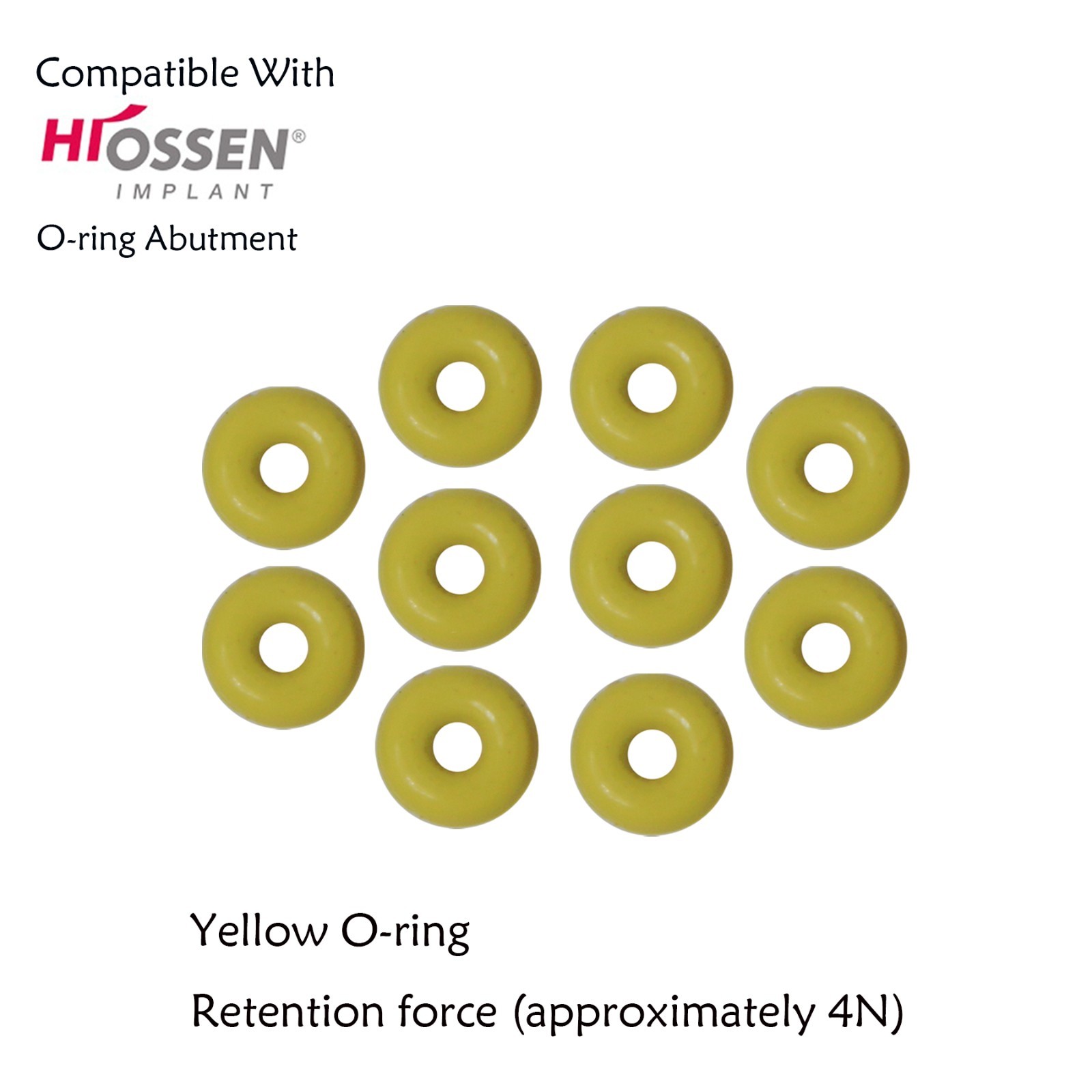 10PCS Implant Dental O-ring Kit for Ball Abutments Attachment for Hiossen Osstem