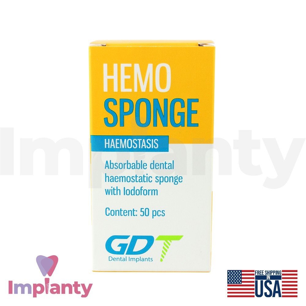 GDT Dental Hemosponge Collagen With Iodoform Sponges 50pcs Dentistry