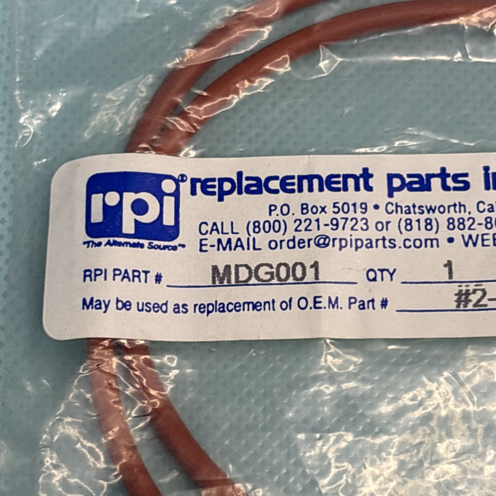 RPI Door Gasket MDG001 – NEW
