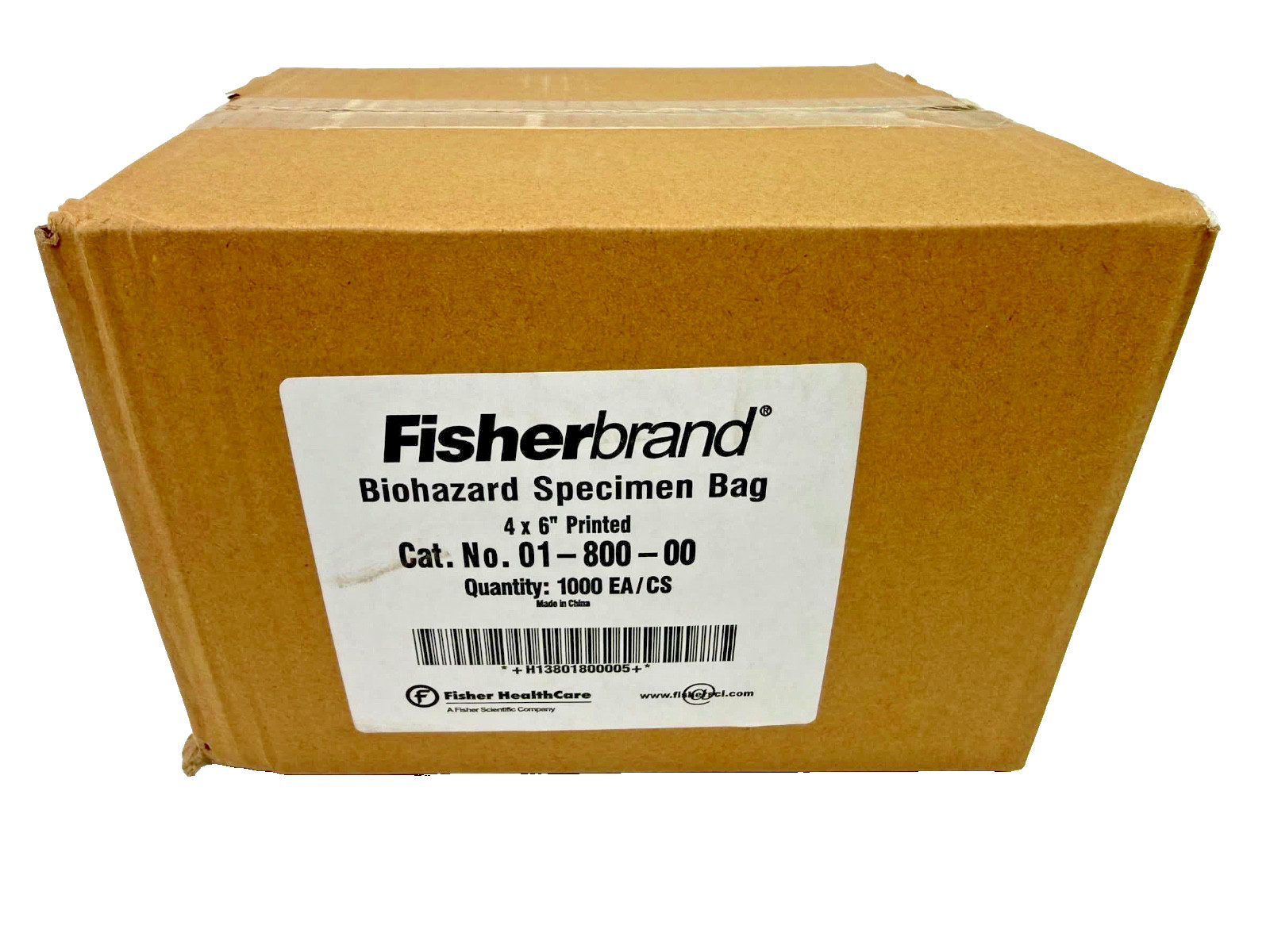 FISHERBRAND Cat No 01-800-00 BIOHAZARD SPECIMEN BAGS 4×6″ QTY 1000 BRAND NEW BOX