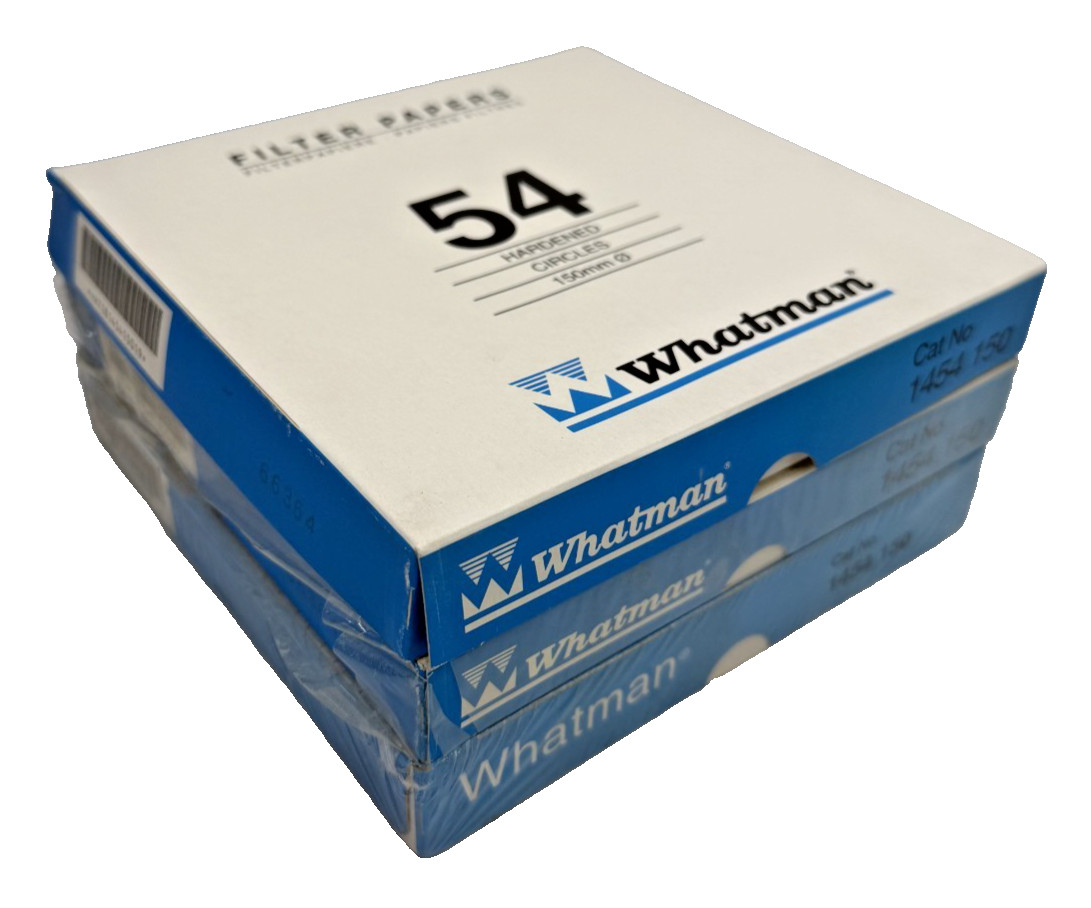 Lot of 3x G.E. / Whatman 1454-150 54 Hardened 150mm Filter Paper 100 Circles