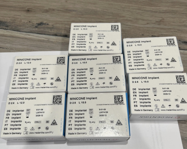 MEDENTIKA MiniCone Dental Implants – 2.6x10mm – NEW Exp 12/2026