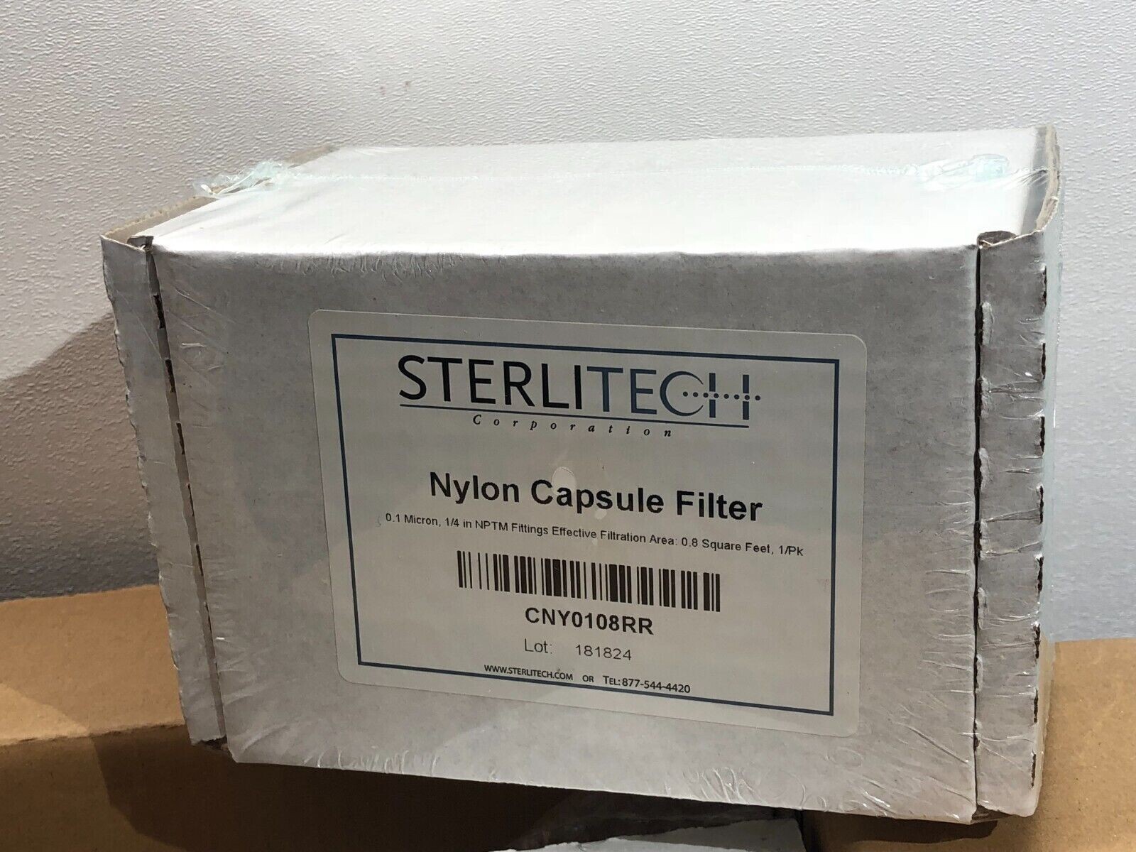 Sterlitech CNY0108RR Nylon Membrane Capsule Filter 0.1 Micron 1/4″