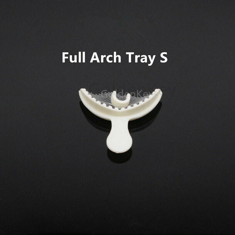 Dental Bite Impression Trays Triple Registration White Denture Tray Net Full S