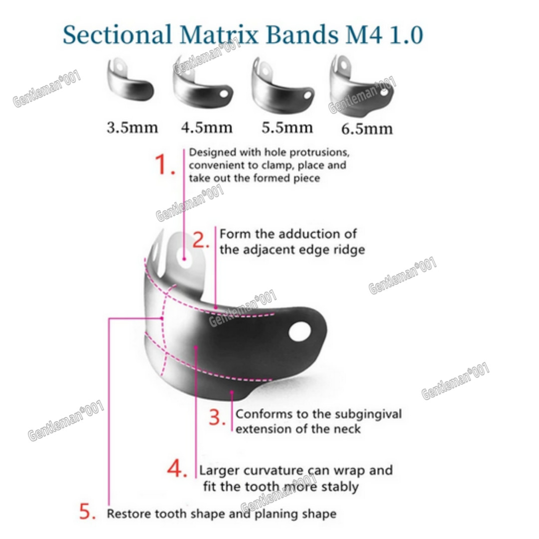 Dental Matrix Bands Ring Sectional Matrice Clamp Titanium Alloy Ring NiTi Peek