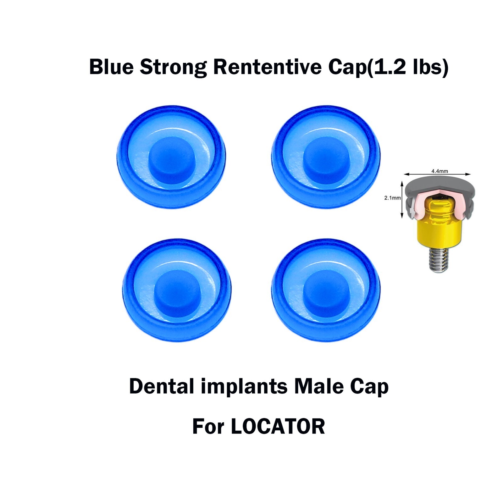 Universal Overdenture Retentive Cap Implant Insertion/Removal Core Locator Tool
