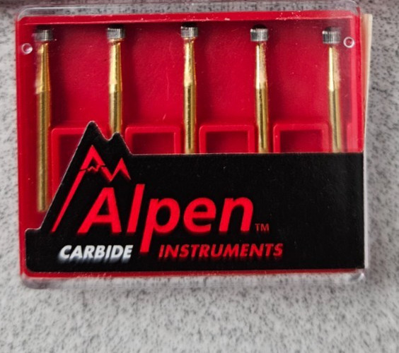 Alpen Instruments #9006 FG 30 Blade Round Finishing Carbide Bur 1 Pack of 5 Burs
