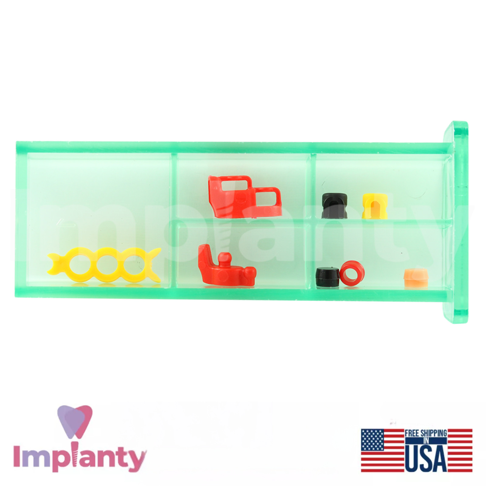Dental OT Unilateral Extracoronal Attachment Kit Ball Micro Sized Silicone Caps