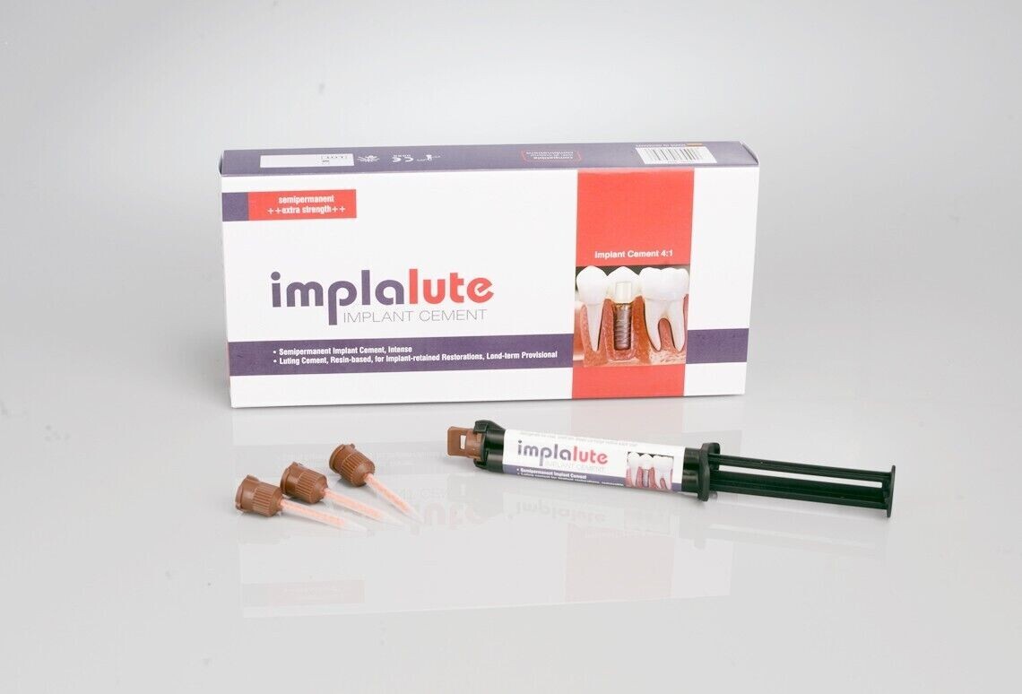 Medicept Implalute Semi Permanent Dental Implant Cement Automix Syr 5ml