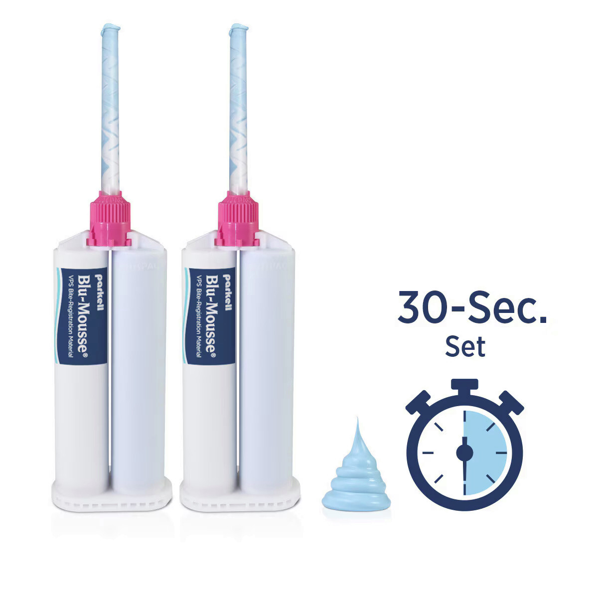 Parkell Blu-Mousse Scent-Free SuperFast (30-second set) SPLIT Cartridges S457S