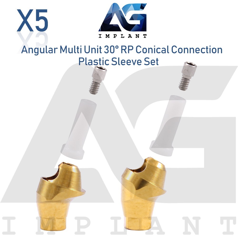 5 Angular Multi Unit Prosthetic System 30° Conical Connection RP Plastic Set