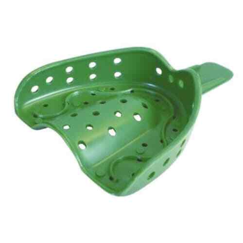 COE Spacer Trays #1D L Green Perforated Upper Full-Arch Plastic Impression Tray