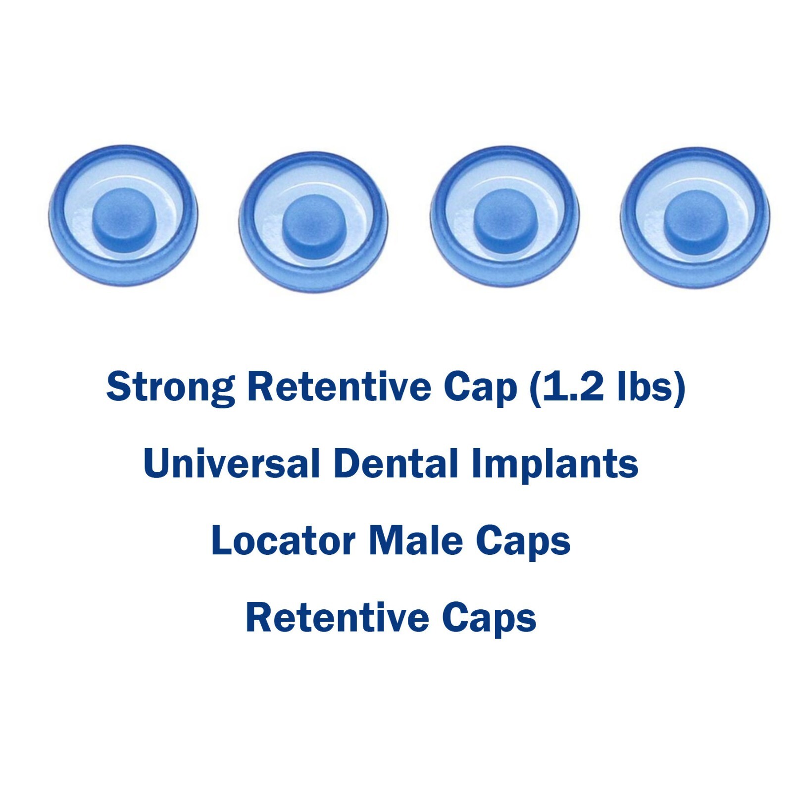 US Dental Overdenture Attachment Abutment Strong Retentive Caps Metal Housing