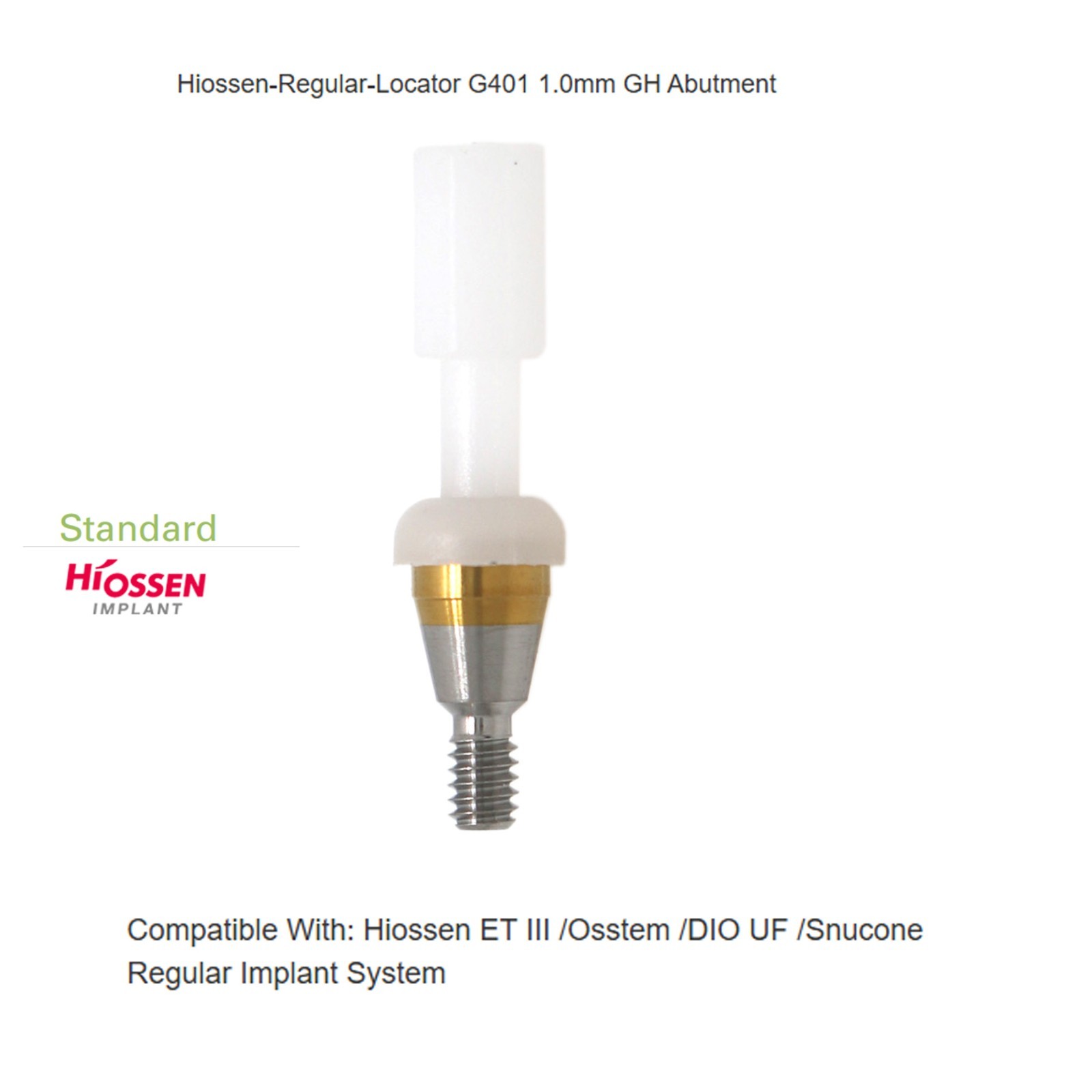 Overdenture Locator Abutment Regular/Mini Hiossen ET Platform Compatible 1-7.0mm