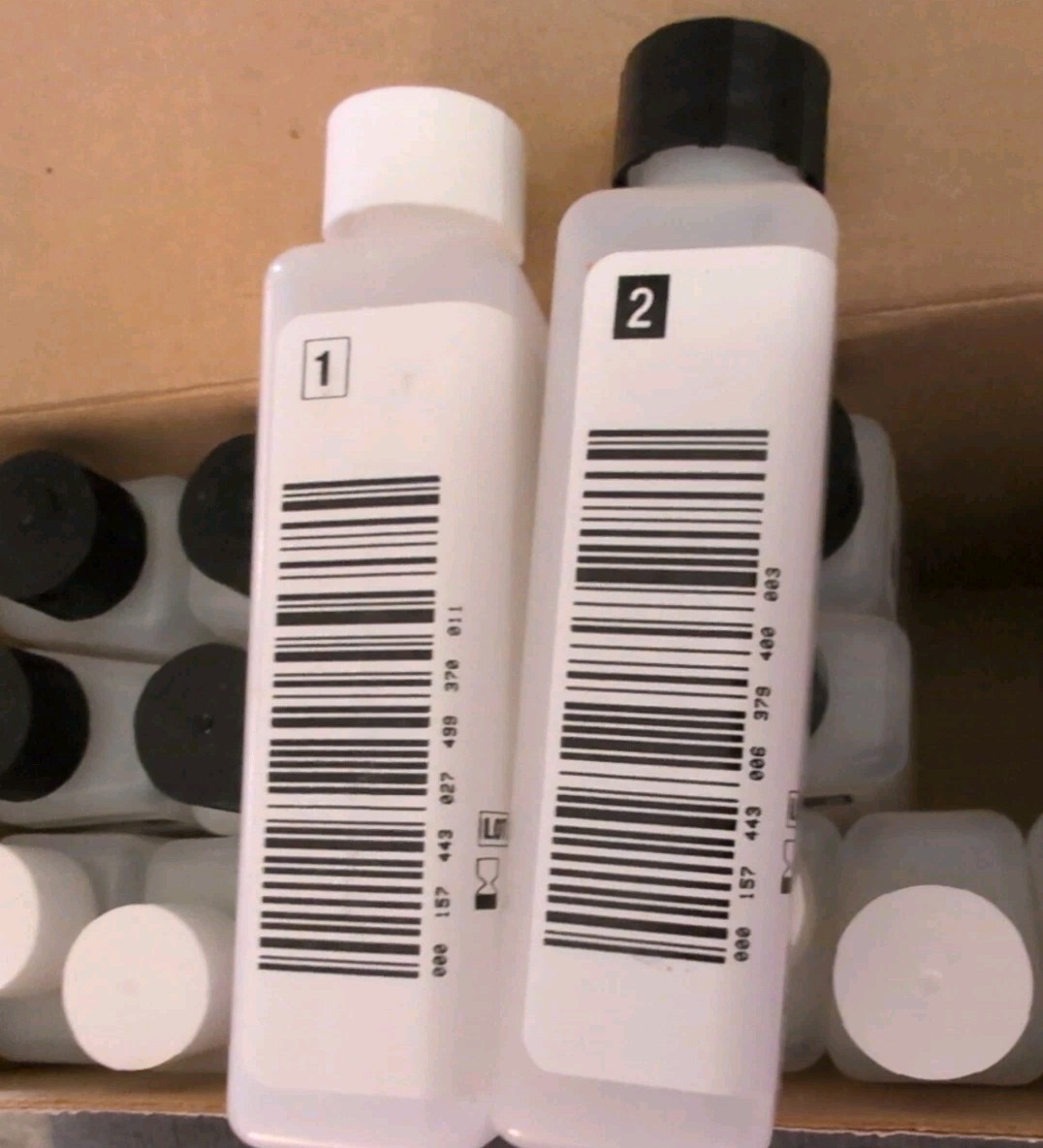 Roche Cobas Elecsys reagent bottles 10 X #1 50ml 10x #2 50ml 03137384 US#450046