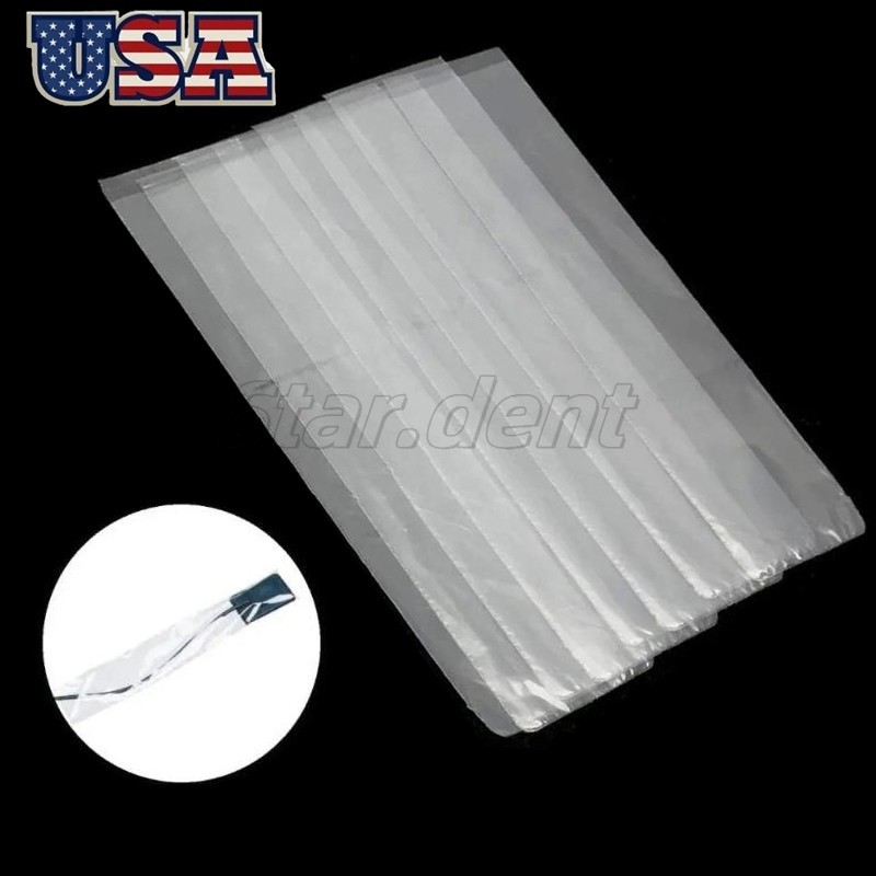 Disposable Dental X-Ray Sensor Protector Plastic Mouth Mirror Sleeves 4.5*20cm