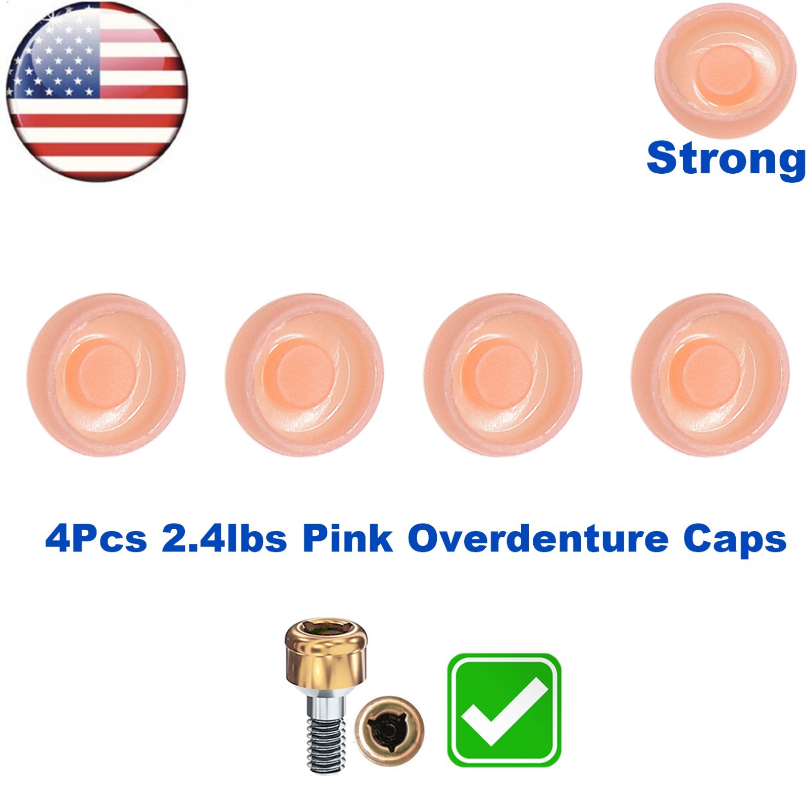 US Dental Locator Core Tool Insertion Overdenture Implant Strong Retention Caps