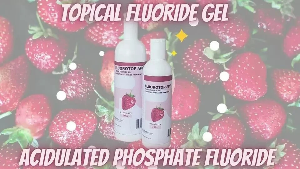 Dental Fluorotop APF Topical Fluoride Gel 200g Bottle STRAWBERRY K.