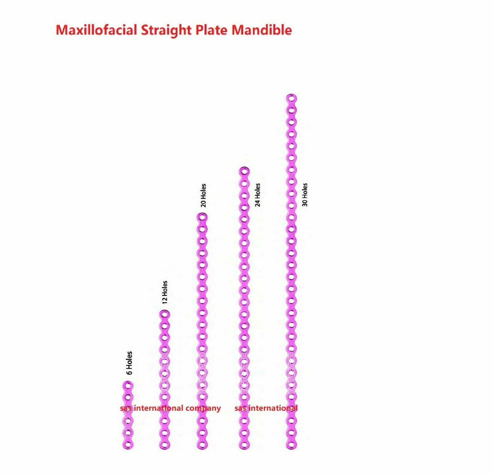 Maxillofacial Adaption Straight plate mandible products lot of 5pcs