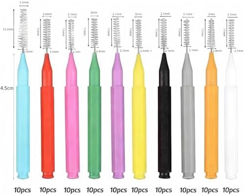 100PCS Interdental Brushes Between Teeth for Braces, Flossers Brush Cleaner, Ort