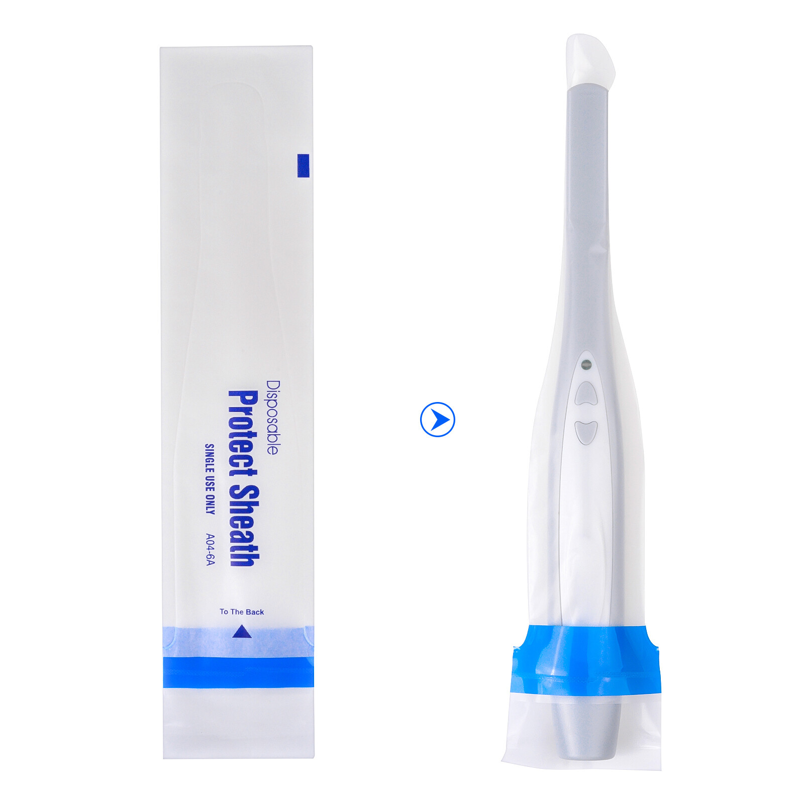 A04-6A Dental Disposable Intraoral Camera Sheath Endoscope Protect Cover 500Pcs