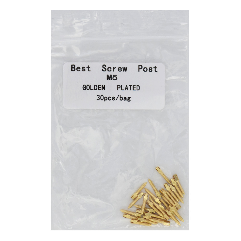 30 Pcs Dental Screw Post 24K Gold Plated Conical Refills S/M/L/XL For Root Canal