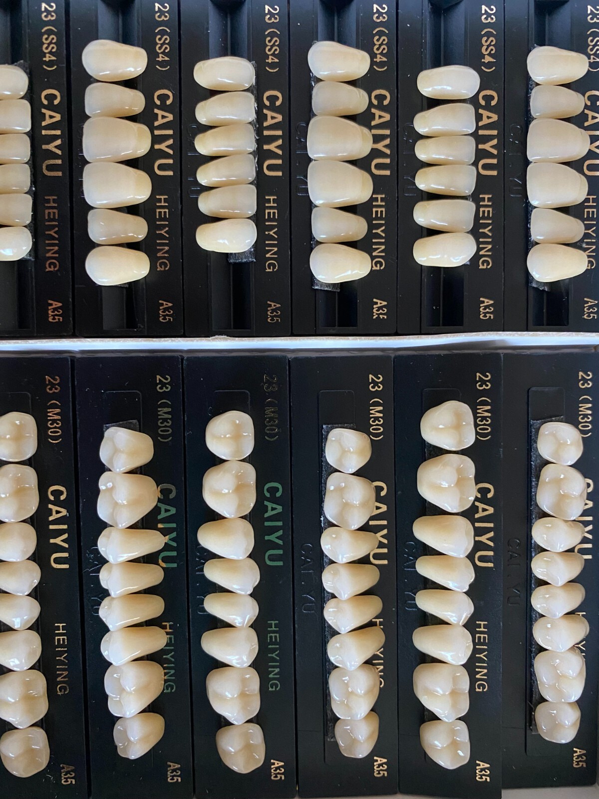 3 Complete Sets Acrylic Denture Teeth A1 A2 A3 A3.5 S M L X-L 84 In BOX