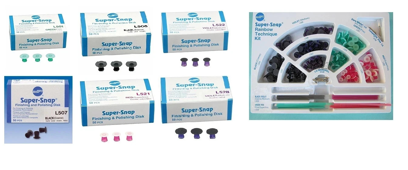 SHOFU JAPAN SuperSnap Finishing & Polishing Dental Disc Packs – VARIOUS PACKS fs