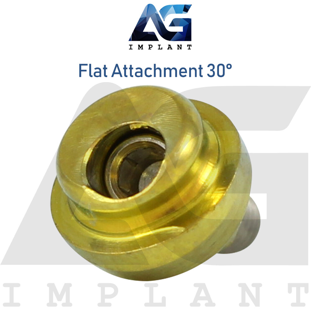 Angled 30° Flat Attachment Standard Silicone Set Titanium Internal Hex
