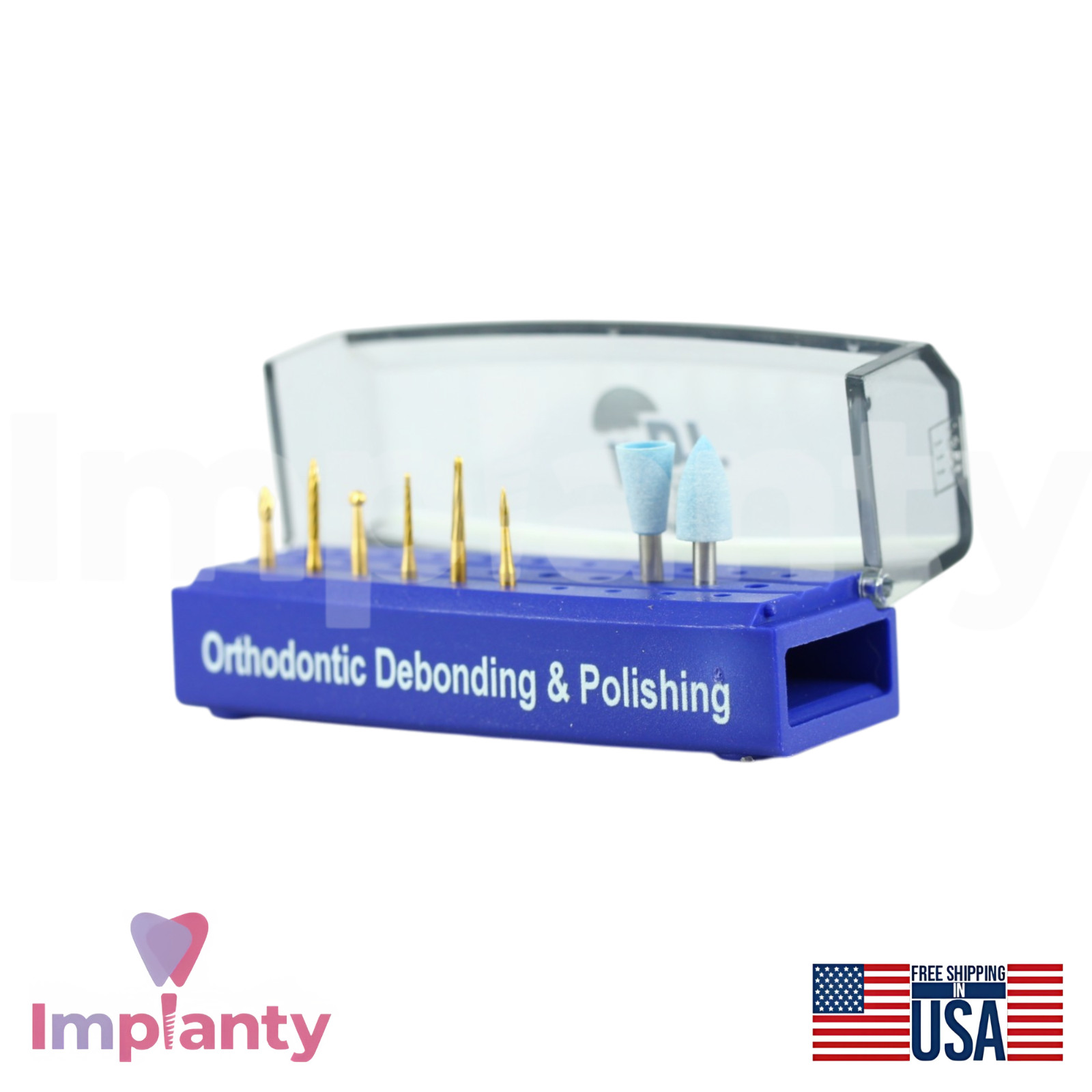MDT 0rtho Debonding Kit Dental Diamond Coated Burs Trimming Polishing Finishing