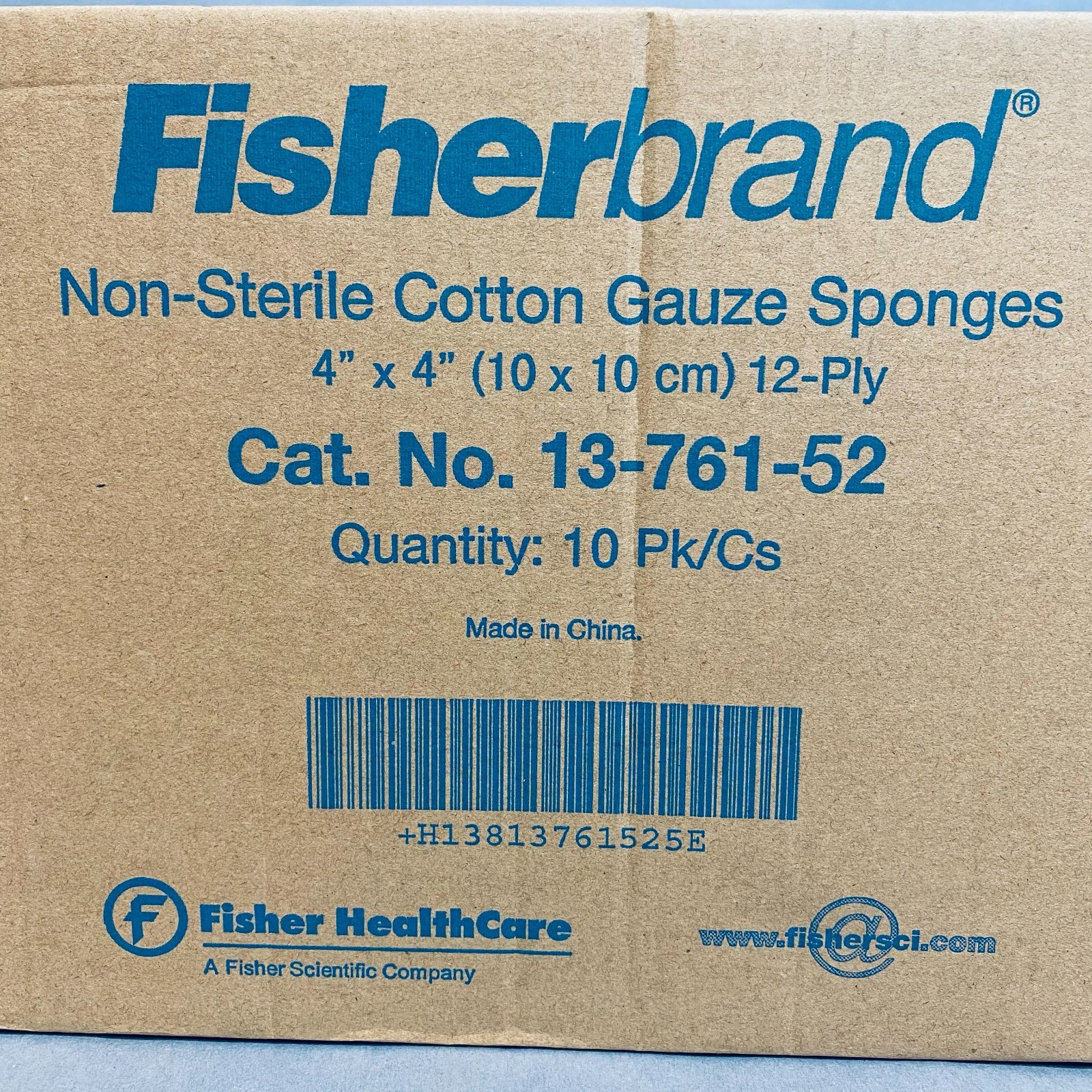 Fisherbrand Cotton Gauze Sponge 4 x 4 in. 12 Ply Case of 2000 Sponges