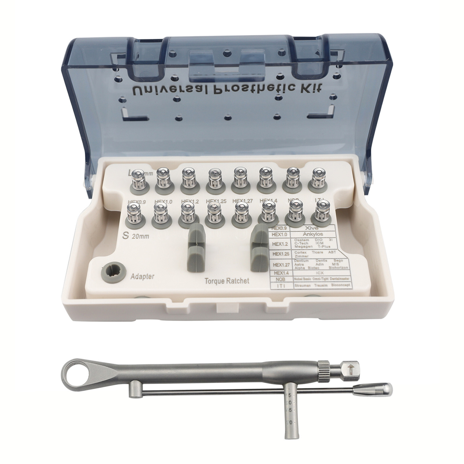 Dental Universal Implant Wrench Screwdrivers Restoration Tool Kit 10-70NCM