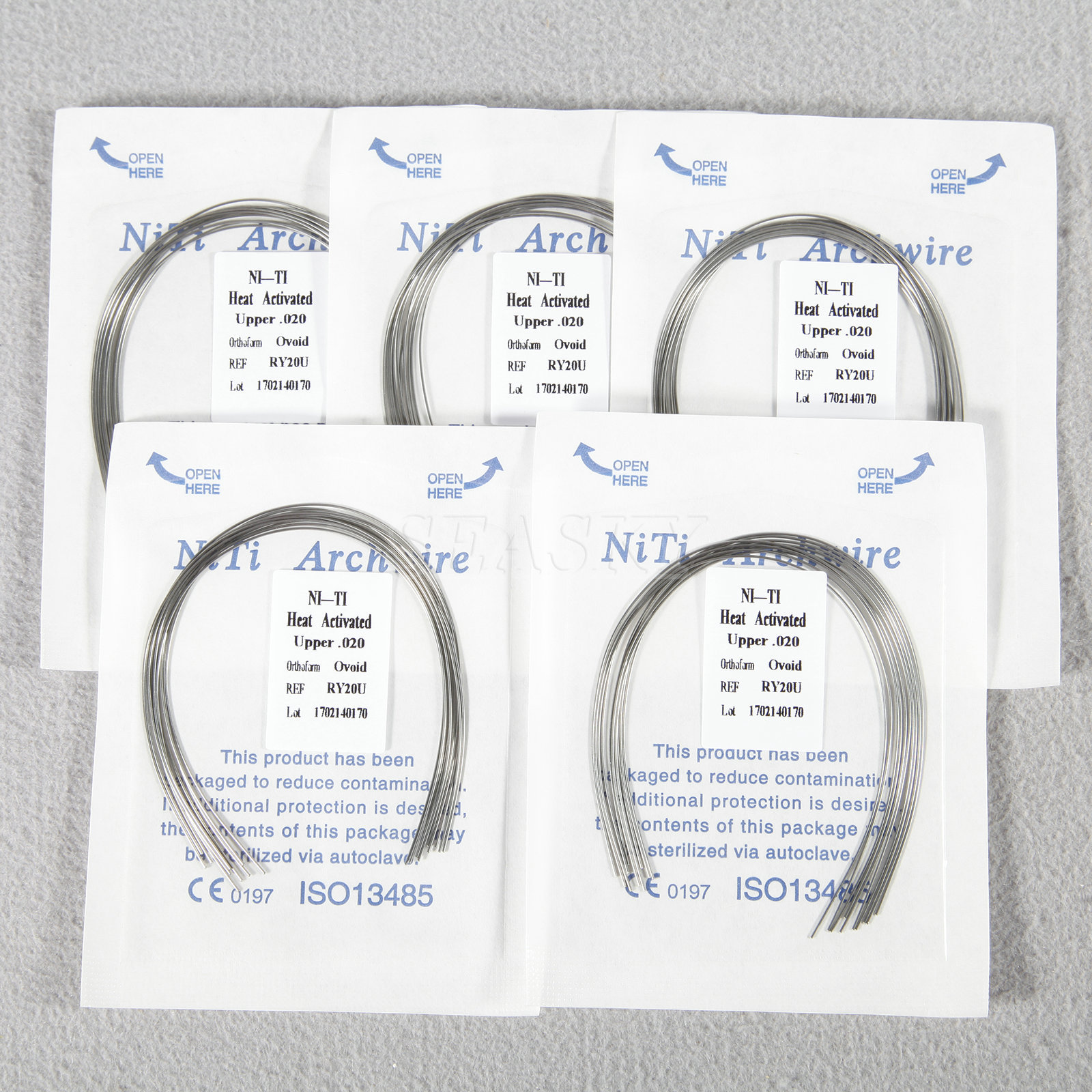 10 X Dental Orthodontic Heat thermal Activated Wire Round Arch 12-20 Upper Lower