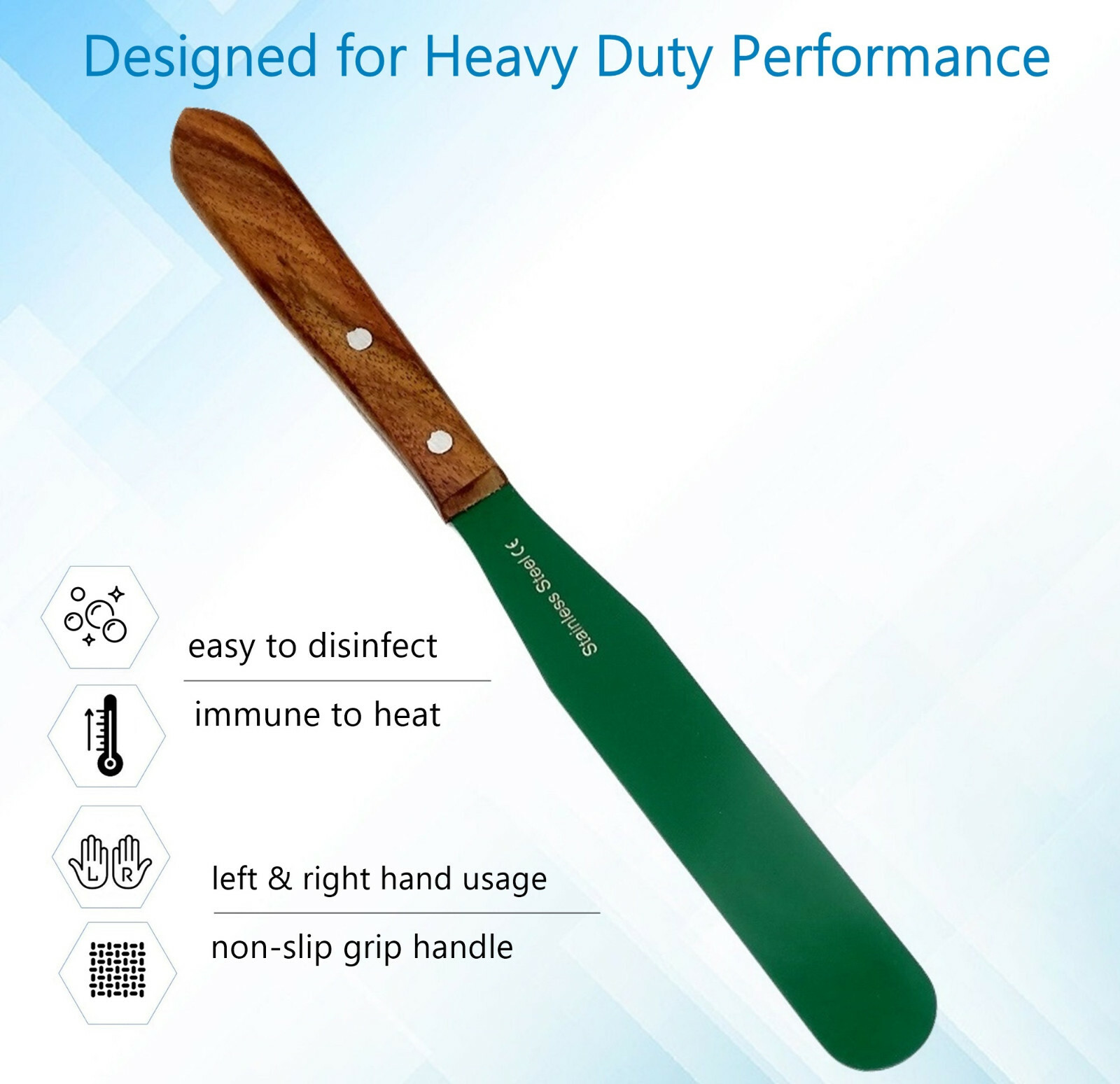6” PTFE Coated Non-stick Blades, Lab Spatula Ergonomic Handle,Laboratory Tools
