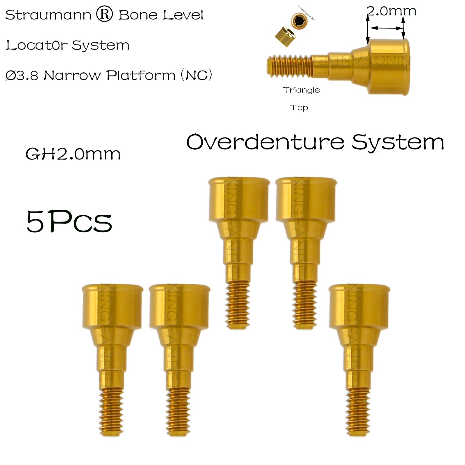 Straumann/ITI-Bone Level NC Dental Overdenture Locator Abutments For 1-5mm GH