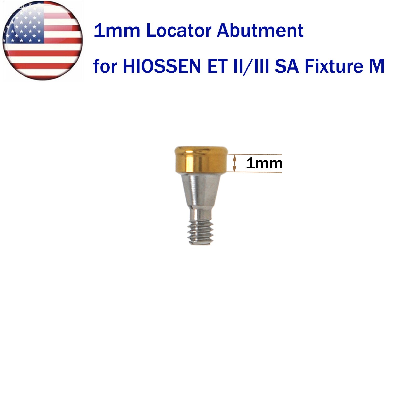 US Dental Locat0r Attachment Abutment Male Caps Kits Fit Nobel/Hiossen/Zimmer