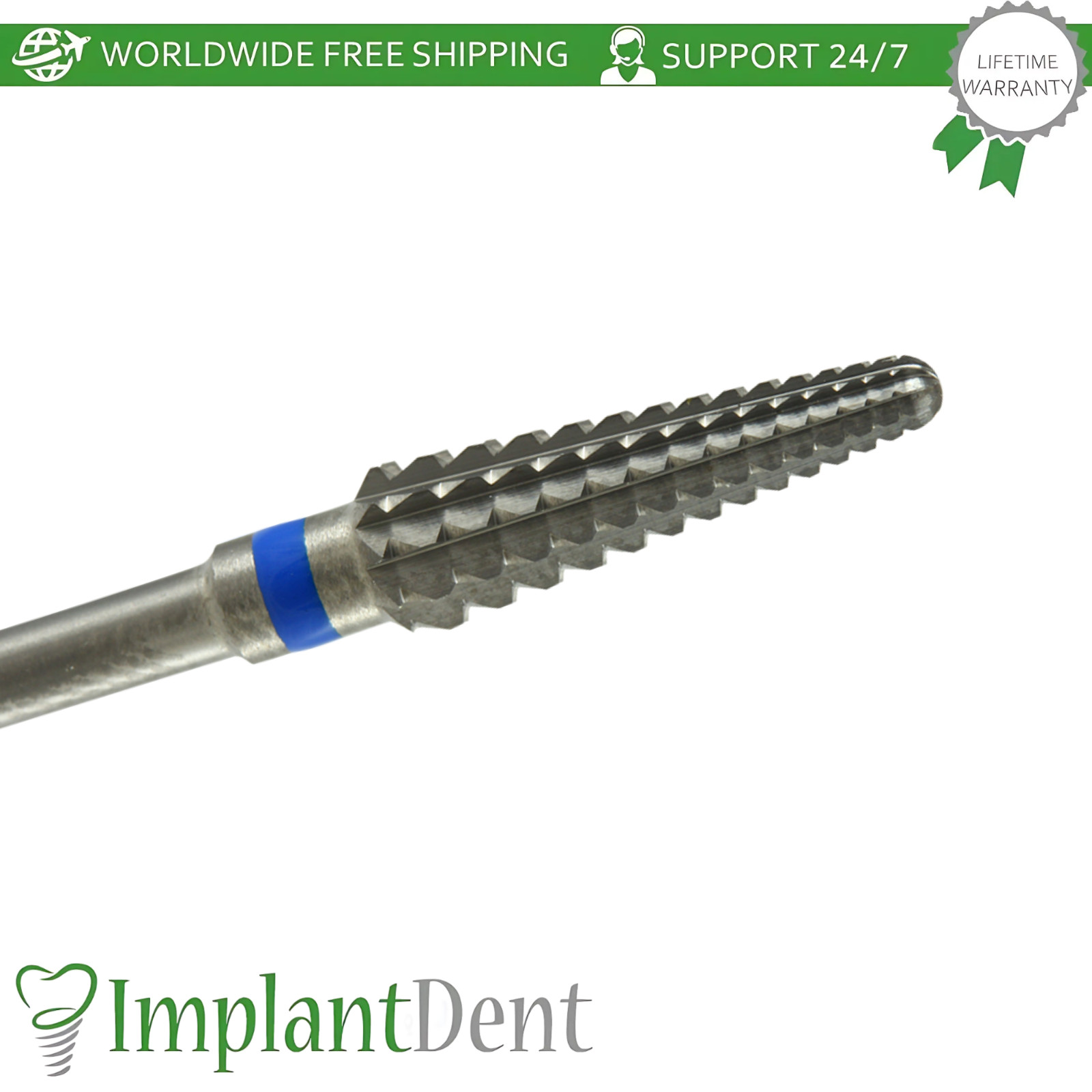 Dental Spiral Cut Standard Grit Carbide Ø4.5mm x 14mm Bur 5001202 Dentistry