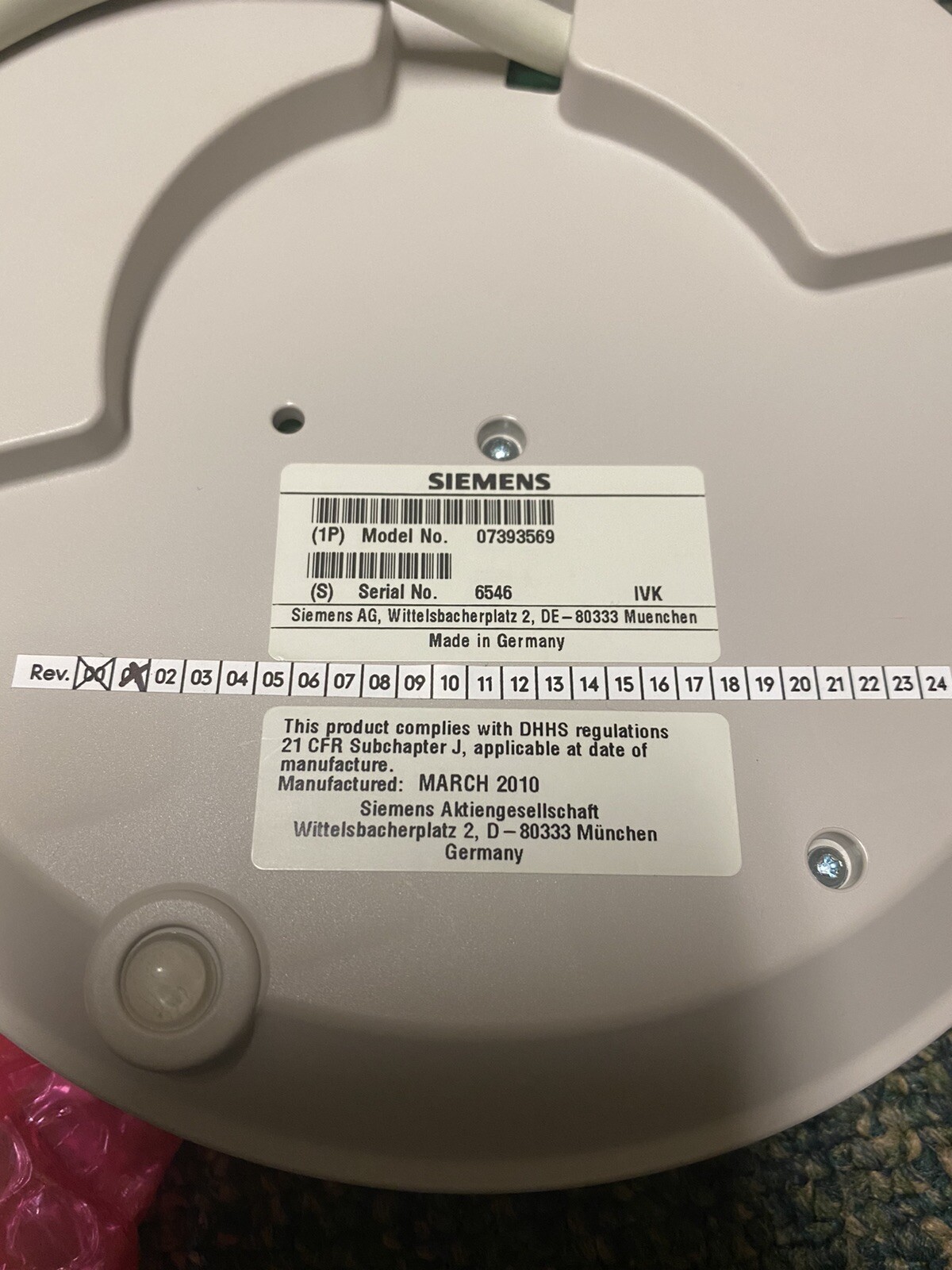 Siemens 07393569 Control Box, Excellent Condition