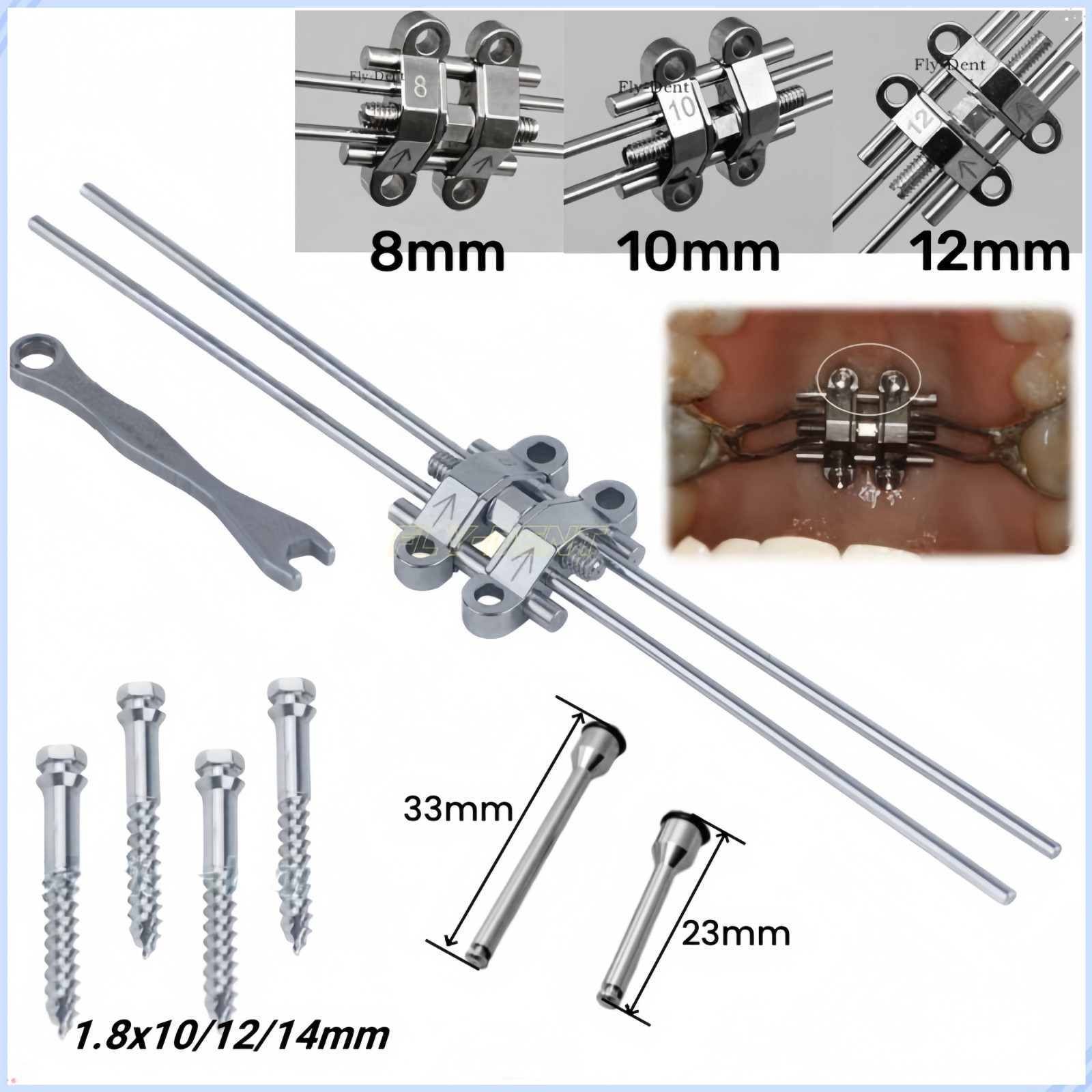 MSE Dental Expansion Screw Rapid Palatal Split Maxillary Skeletal Expander Tools