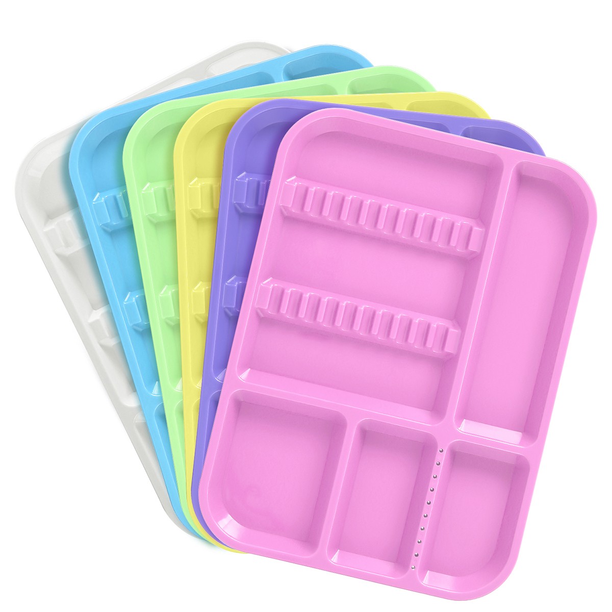 6 Color Dental Autoclave Plastic Instrument Set Up Flat Tray Divided Tray Size B