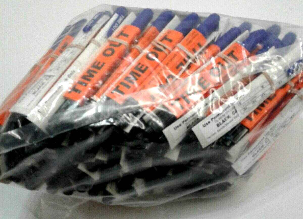 Sandel 1031-LRNS Time Out 2-In-1 Marker W/Time Out Sleeve Labels & Ruler 100 Pcs