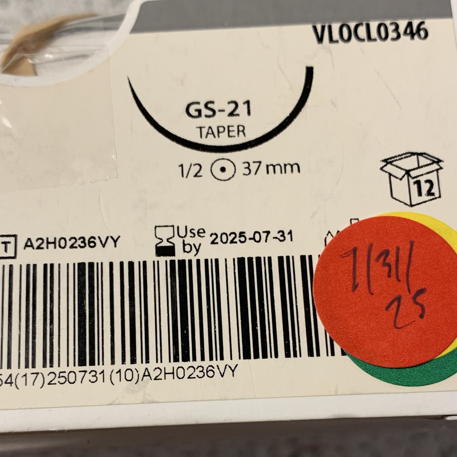 Covidien V-Loc 180 Absorbable Wound Closure Device 0 9in Green VLOCL0346