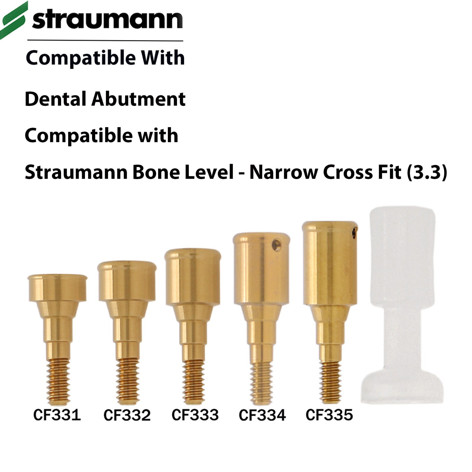 Dental Overdenture Locator Abutment NC & Male Cap Kit Removale Fit Straumann ITI