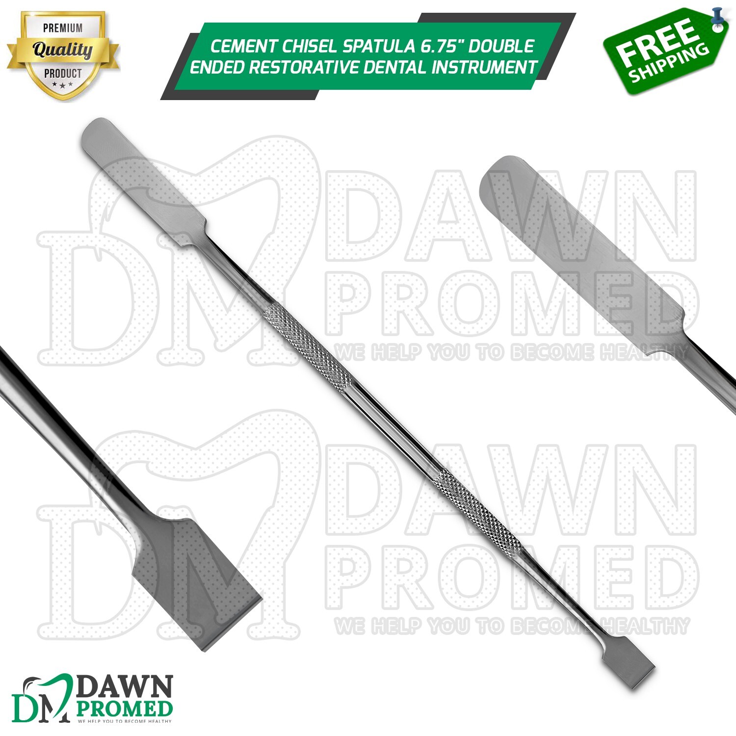 Cement Chisel Spatula 6.75″ Double Ended Restorative Dental Instrument German Gr