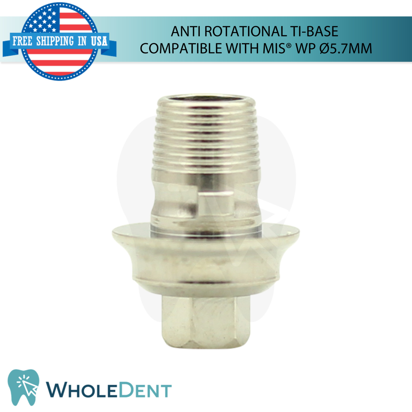10x Anti Rotational Concave Ti-Base Ø5.7mm WP MIS® Compatible Int Hex System