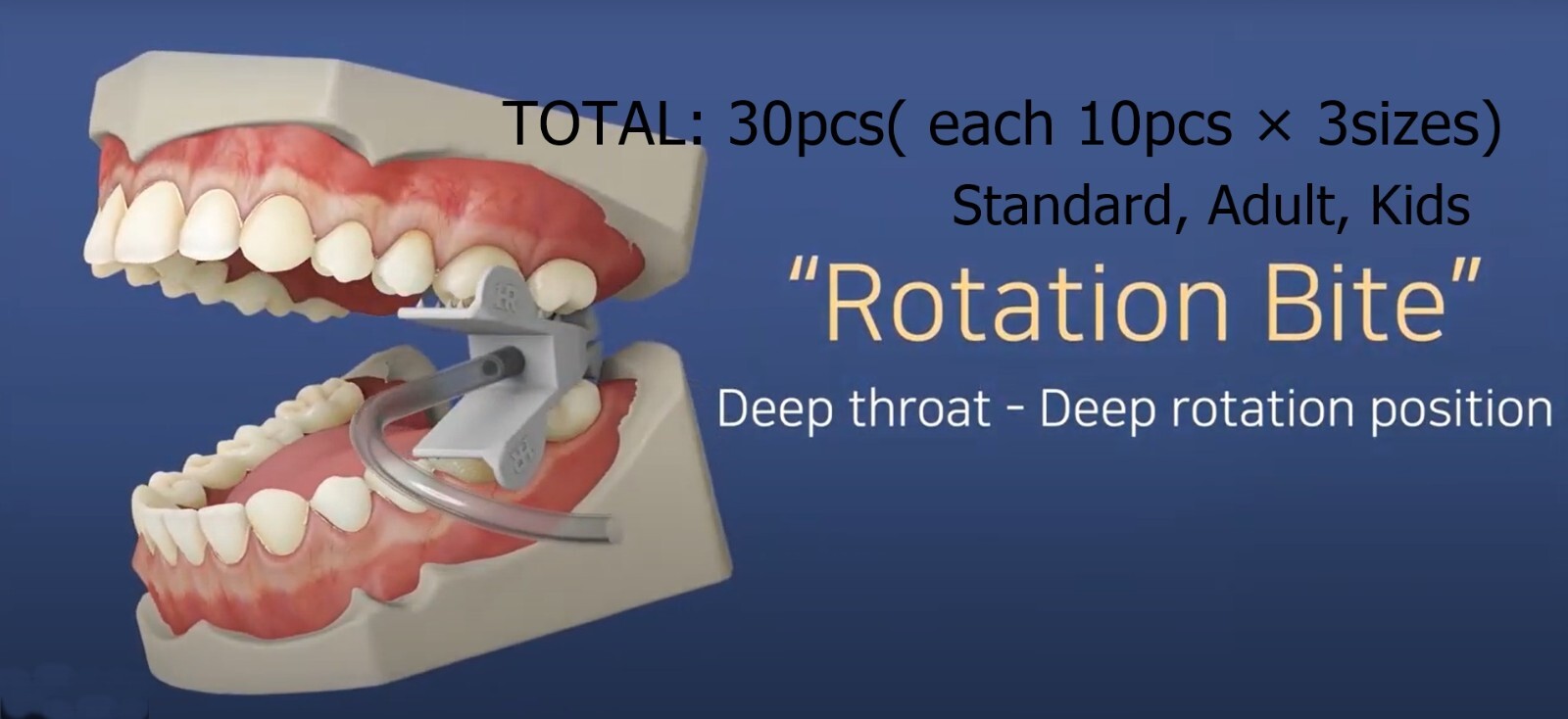 30pcs: Dental Bite Block Hands-Free Suction Tips Pathway Shield(made in KOREA)