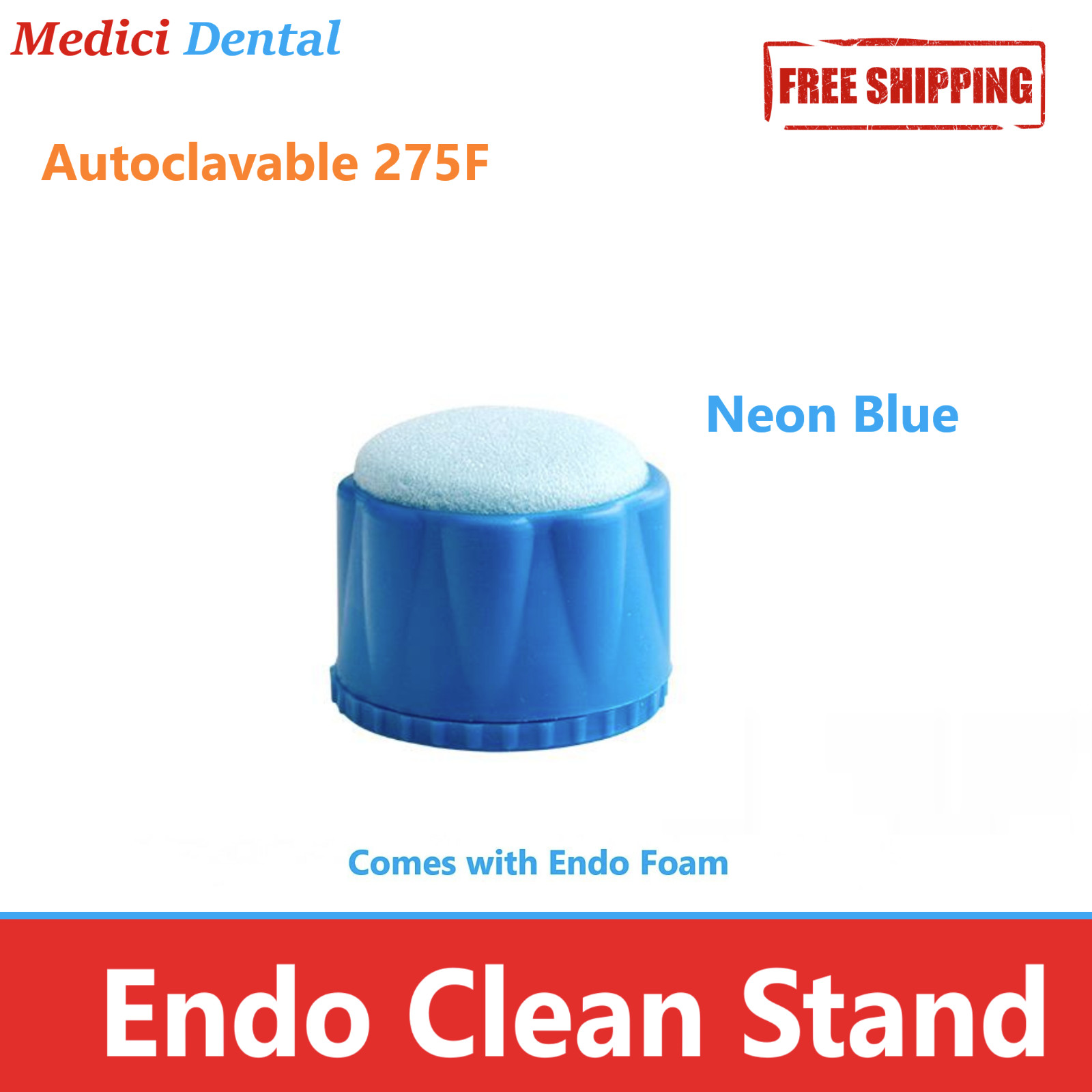 Dental Round Endo Clean Stand Cleaning Foam Sponge File Holder Base – Pick Color