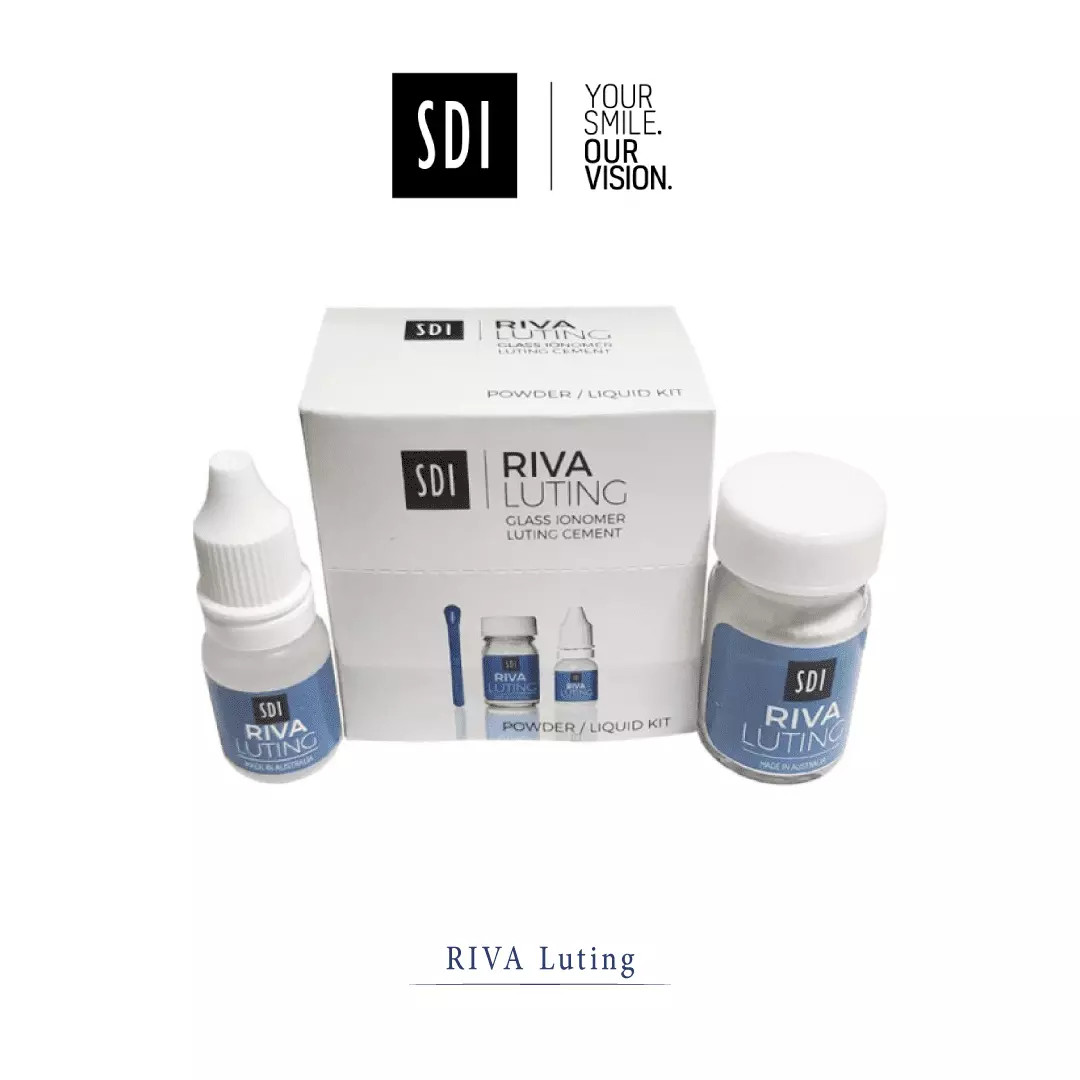 SDI Riva Luting Antimicrobial Glass Ionomer Luting Cement 35g/25g II Free Ship
